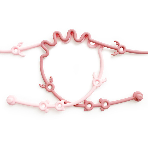 New hot selling children's toy anti-lost rope chain food grade baby teether anti-lost chain silicone pacifier chain