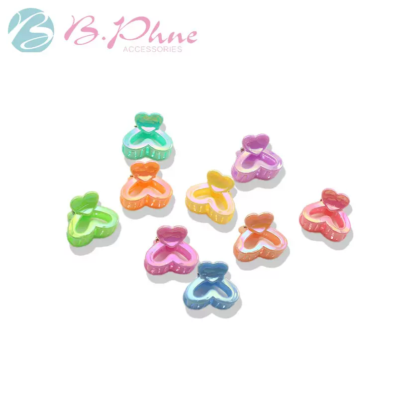 糖果色儿童迷你小抓夹可爱卡通发夹镭射人鱼姬时尚公主碎发夹发饰