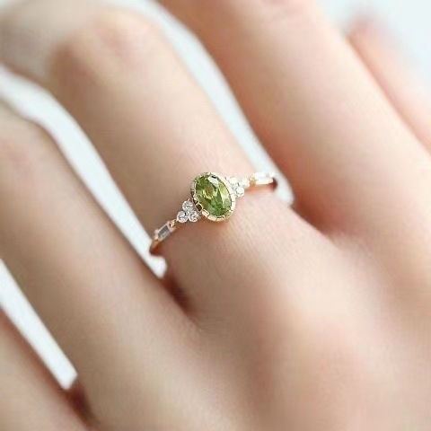 Solid Color Pattern Wholesale Elegant Solid Color Copper Inlay Zircon Rings