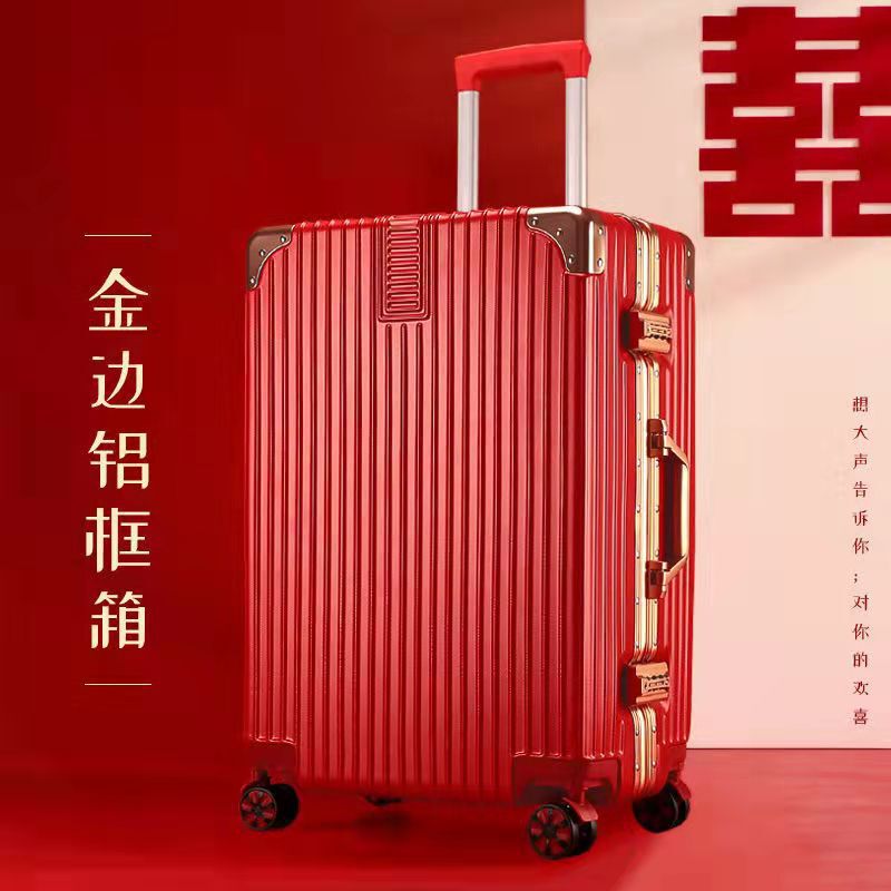 Wedding Suitcase for Women and Men 20inch Boarding Case Big Red Universal Wheel Trolley Case Dowry Case Suitcase Password Wedding Suitcase for Women and Men 20inch Boarding Case Big Red Universal Wheel Trolley Case Dowry Case Suitcase Password