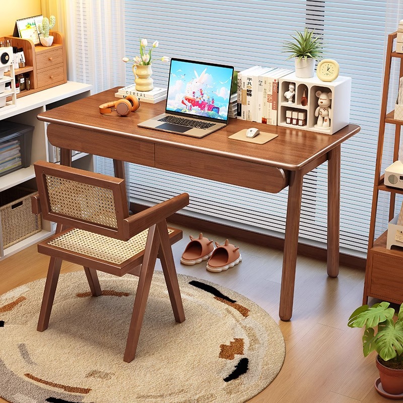 Solid wood desk modern minimalist Nordic computer desk home small…