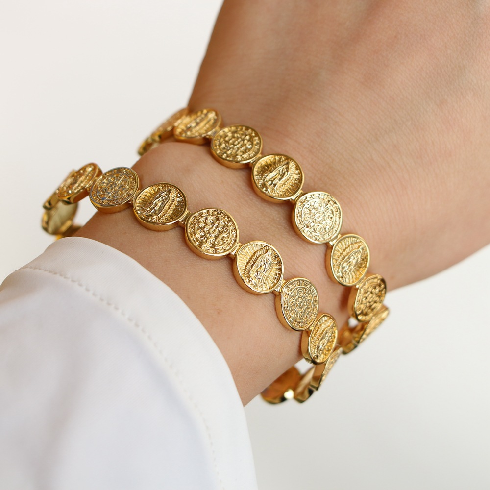 Retro Fashion Simple Gold-plated Adjustable Copper Bracelet display picture 1