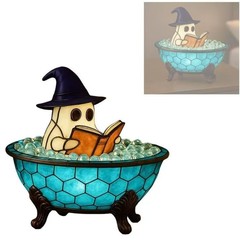 クロスボーダーゴーストバブルバスライトハロウィンゴーストナイトライト変色雰囲気ライトハロウィンギフト用ゴーストバス