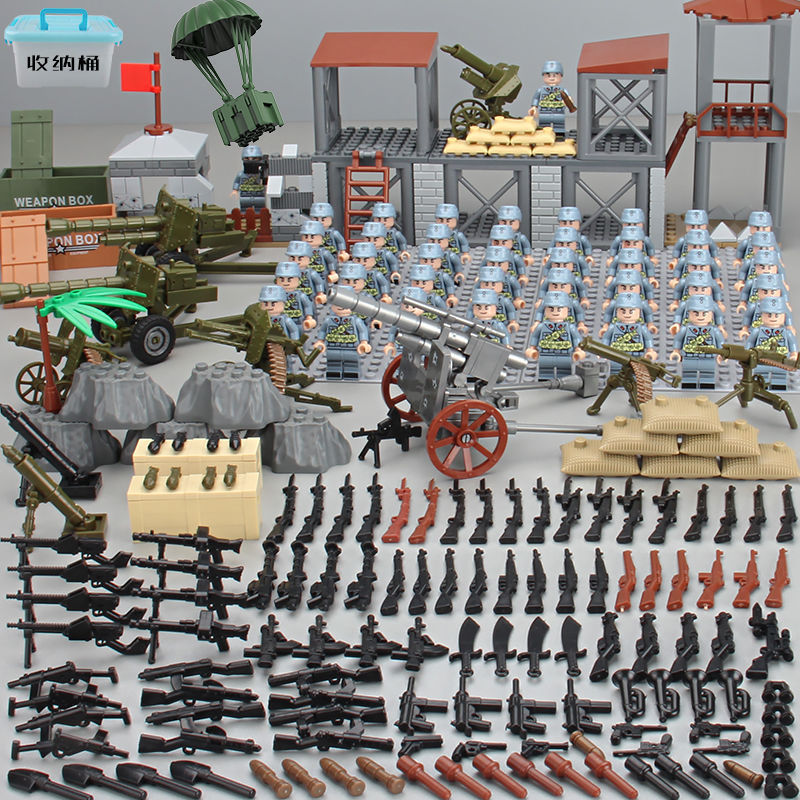 Military Base Bunker Building Blocks German Army American Soldier Figures Eighth Route Army German Army Mini-Figures Children's Compatible Lego Toys Military Base Bunker Building Blocks German Army American Soldier Figures Eighth Route Army German Army Mini-Figures Children's Compatible Lego Toys