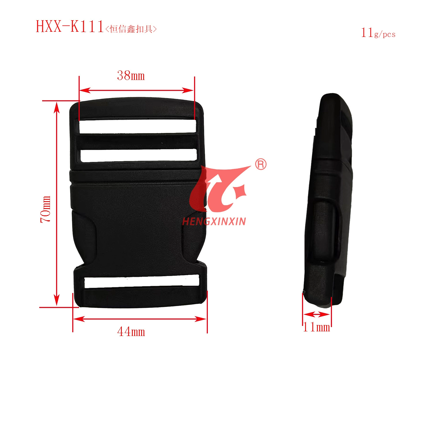 Bag accessory, polyoxymethylene, plastic safe backpack with clasp, direct factory sales