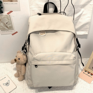 Junior High School Schoolbag Women's Korean-style Backpack Men's Harajuku ulzzang Large Capacity Backpack for Middle School Students Simple All-match