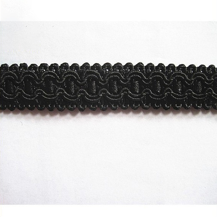 厂家现货批发1.3CM黑色条纹织带家纺涤纶边带服装箱包diy辅料配件