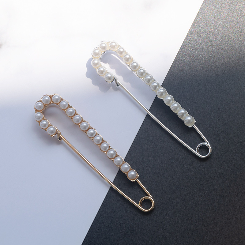 Elegante Perlenbrosche Für Damen Mit Strass Modeschmuck_voghion.com
