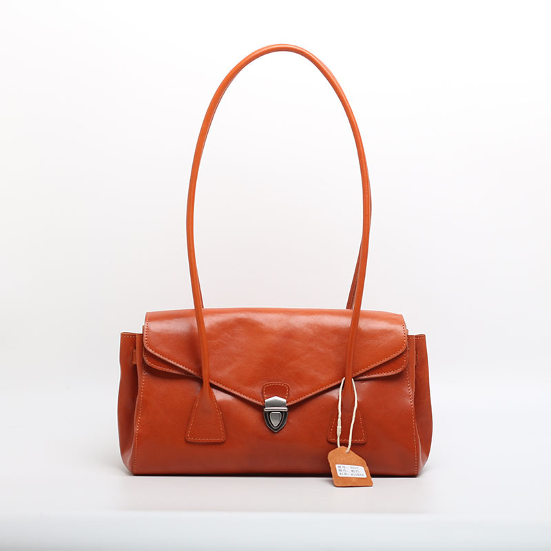 Leather one-shoulder bag