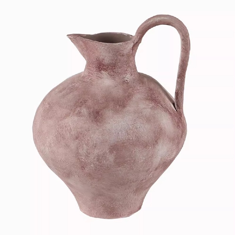 寂しい風のモランディ色の陶磁器の花瓶の家庭の見本の部屋の民宿の食卓の柔らかい服の乾いた花の器の装飾の置物