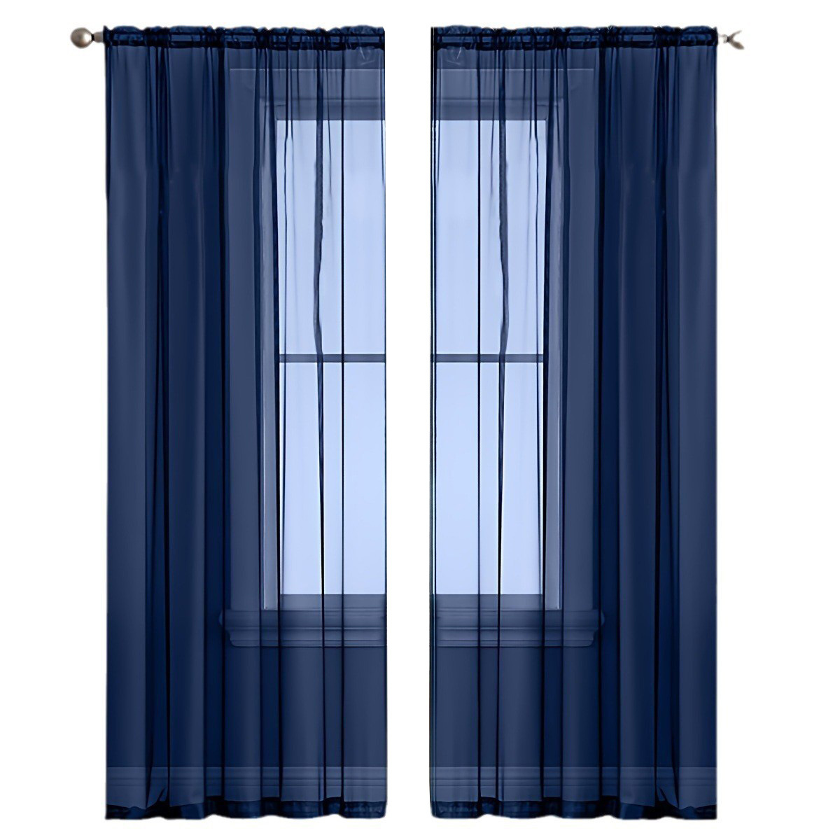solid color terylene curtain gauze curtain semi light blocking balcony thin window gauze_voghion.com