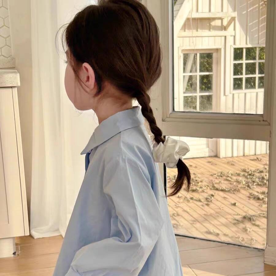 Camisas para bebés de primavera y otoño nuevas niñas extranjeras con solapa de mangas largas falda de princesa falda para niños