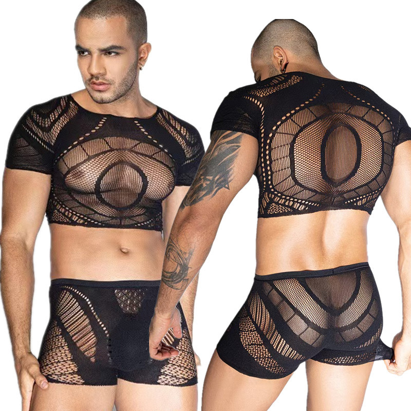 Hombres nuevos uniformes sexuales lingerie bar modelo masculino espectáculo escénico uniforme de conejo hombre un cabello