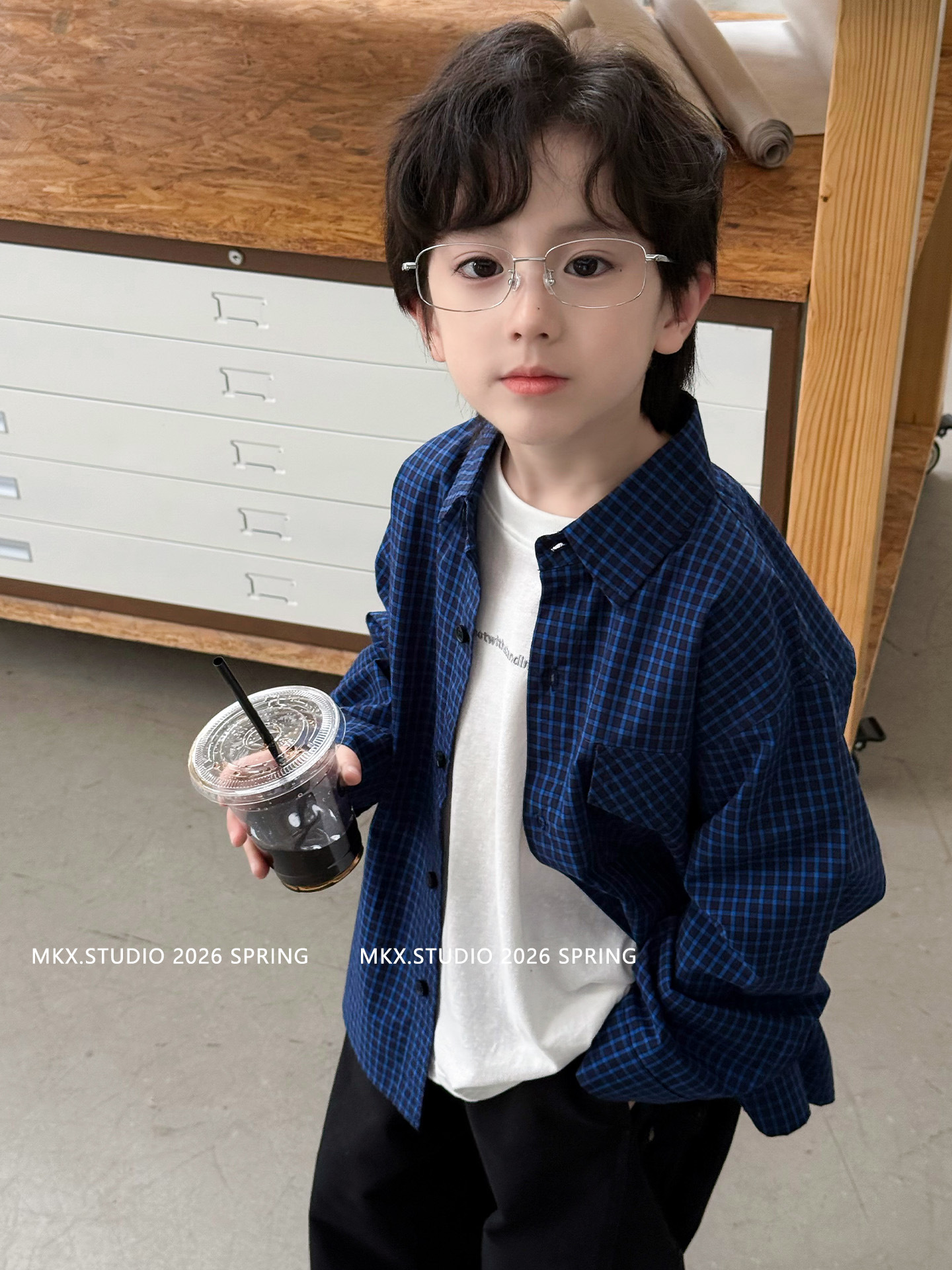 Camisas de manga larga para niños camisas a cuadros primavera y otoño 2026 ropa infantil primavera de algodón para niños camisas casuales