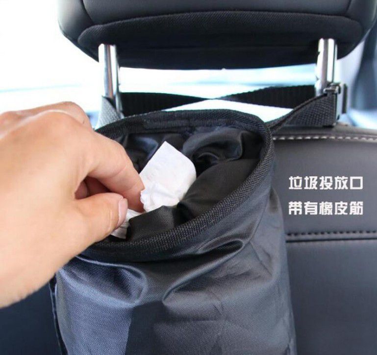 Bolsa de basura del coche silla trasera del coche basura puede silla del coche trasero colgando bolsa de almacenamiento multifuncional suministros para automóviles