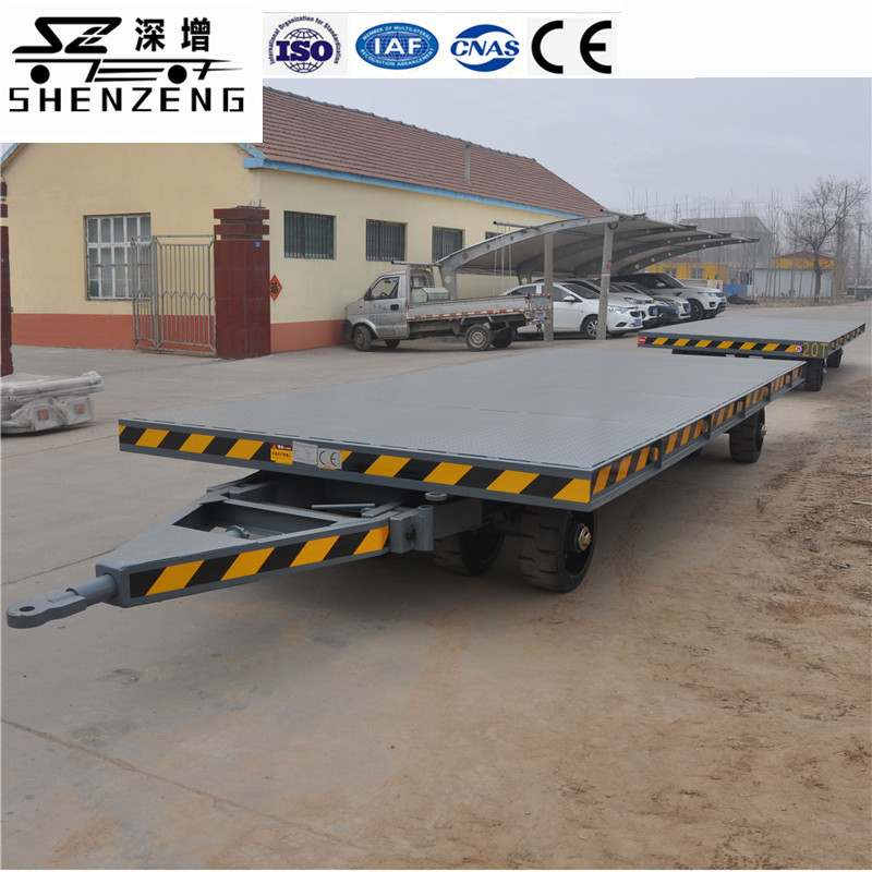 25吨重型平板拖车 厂内运输平板车 全挂平板叉车 工业货运板车