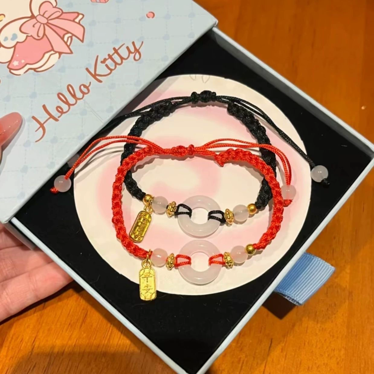 Безопасная пара счастливых браслетов для девочек