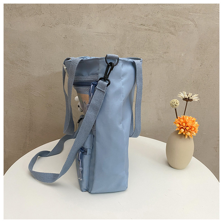 Large-capacity Japanese-style single-shoulder canvas bag for girls, versatile crossbody, ins, a tote bag for junior high school students' classes, and a schoolbag for after-school tutoring undefined