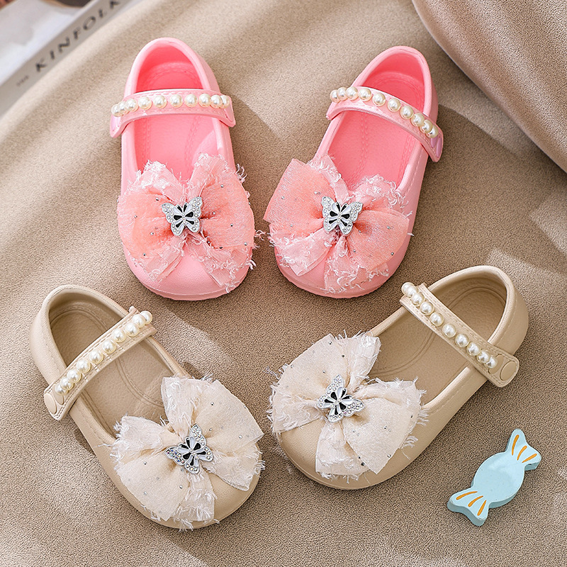 Sandalias Cerradas de Princesa para Niñas de EVA con Lazo para Uso Diario y Playa image 3