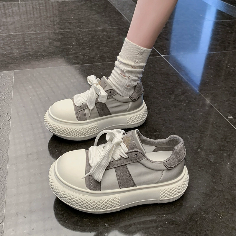 Универсальная обувь, летние кроссовки, высокие белые туфли на платформе