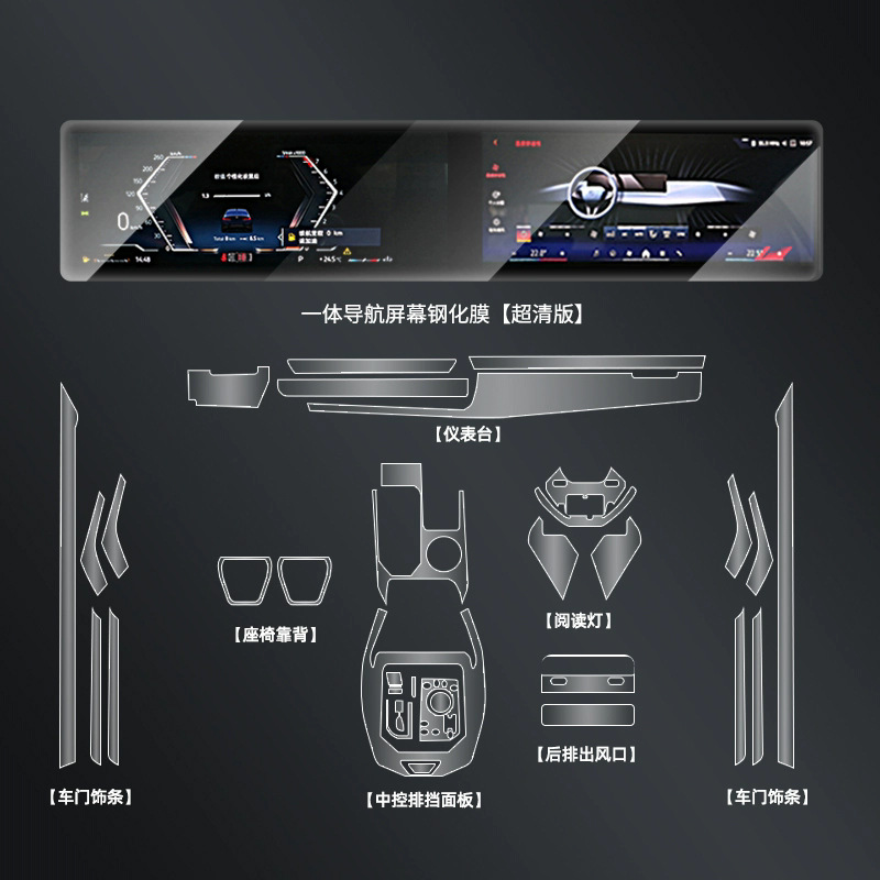 for BMW | BMW Car interior film - 24-25-bmw-5-series-ultra-clear-tempered-film-interior-film-set