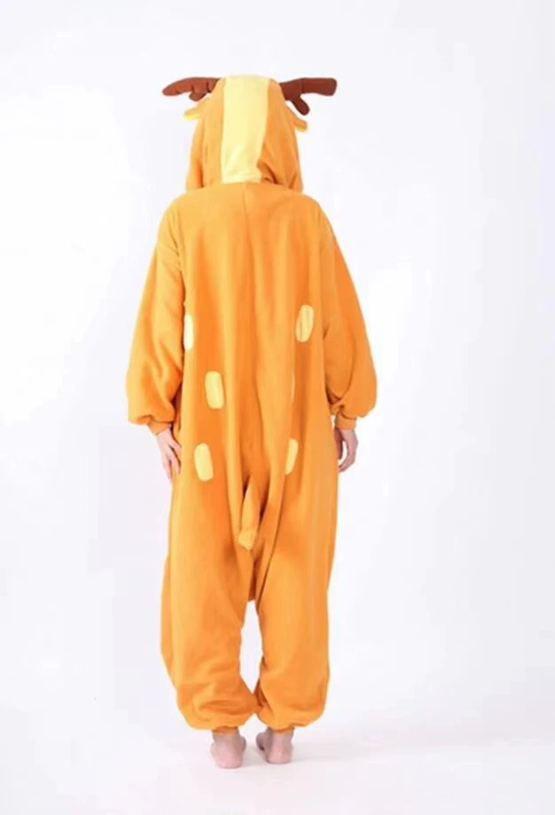 Kigurumi plum blossom deer couple home comfortable and casual, cute plum deer connected pajamas