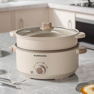 Electric Cooking Pot Dormitory Student Pot Small Electric Pot Large Capacity Instant Noodle Pot Electric Frying All-In-One Multi-Functional Household Electric Hot Pot