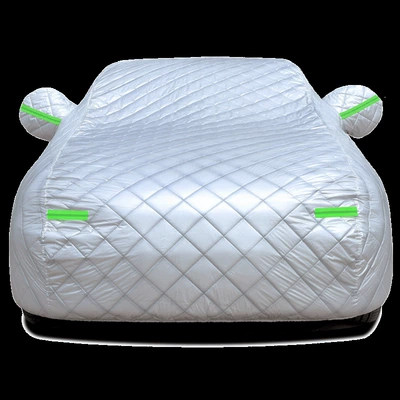 New Thickened Quilt Car Cover, Full Car Cover, Sun Protection, Rain Protection, Hail Protection Car Cover, Heat Insulation Sunshade Cover Cloth (Car clothing) - remarks-on-car-model-when-ordering-two-box-car-silver-model