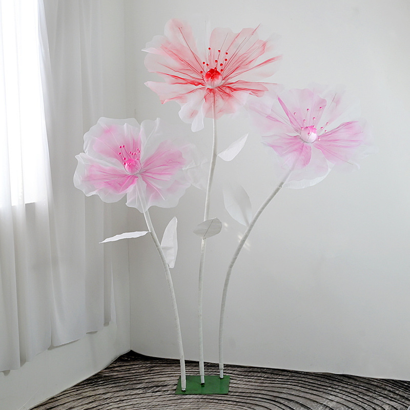 Boda hecha a mano props de fotografía flor de pantalla de seda boda decoración de fotografía escenas de diseño flor de la boda de la carretera flor de imitación de hilo