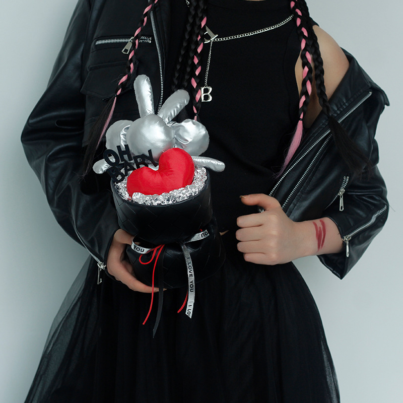 Ramo de muñecas de alto grado regalo de cumpleaños para niñas ramo de conejo regalo de San Valentín conjunto completo regalo de mano Flor eterna