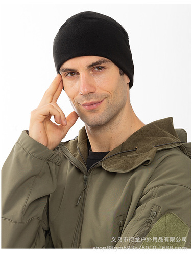 Autumn and winter outdoor fleece hats for men and women, sports cold-proof, windproof and warm mountaineering, cycling, motorcycle skiing and running hats