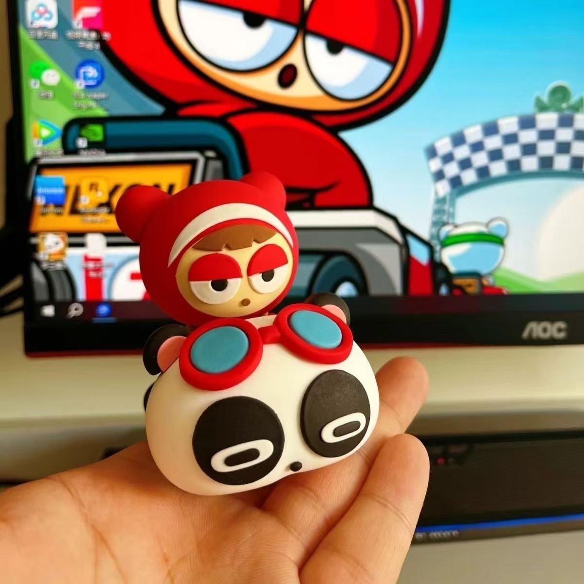 Racing Kart Drift Baby Panda G3Pro Model Figurine Game Figure Toy Desktop Decoration Car Decoration
