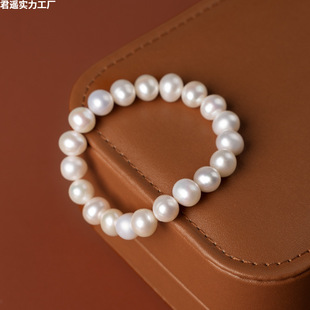Nearly Round Strong Light Natural Freshwater Pearl Bracelet 2025 New High-Quality Bracelet with Retro Elegant for Mom