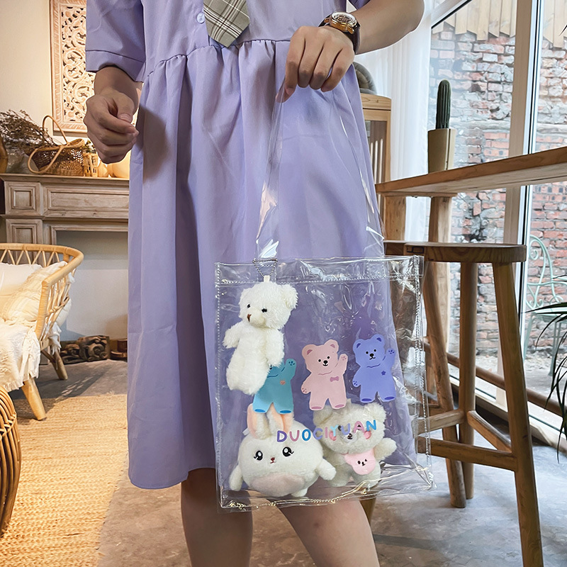 Wholesale Cartoon Color Printing Bear Transparent Shoulder Bag Nihaojewelry display picture 68