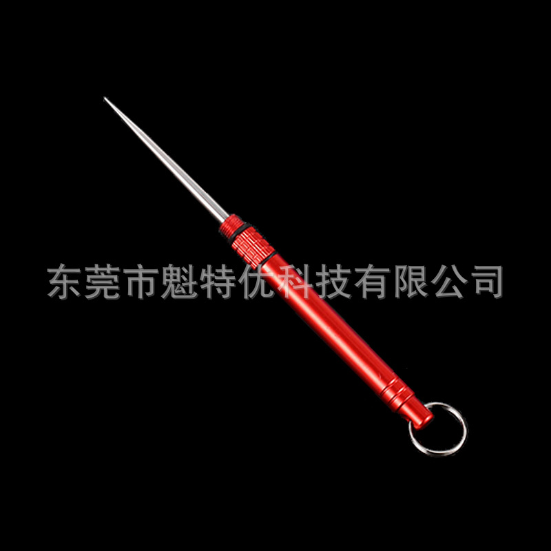 Integrado creativo palillo de dientes portátil fruta recoger Acero inoxidable al aire libre camping herramienta esencial letras