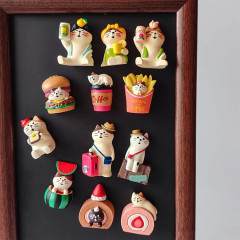雑貨 かわいい冷蔵庫用マグネットシリーズ 和風撮影小道具 ミニチュア樹脂ギフト 猫の置物