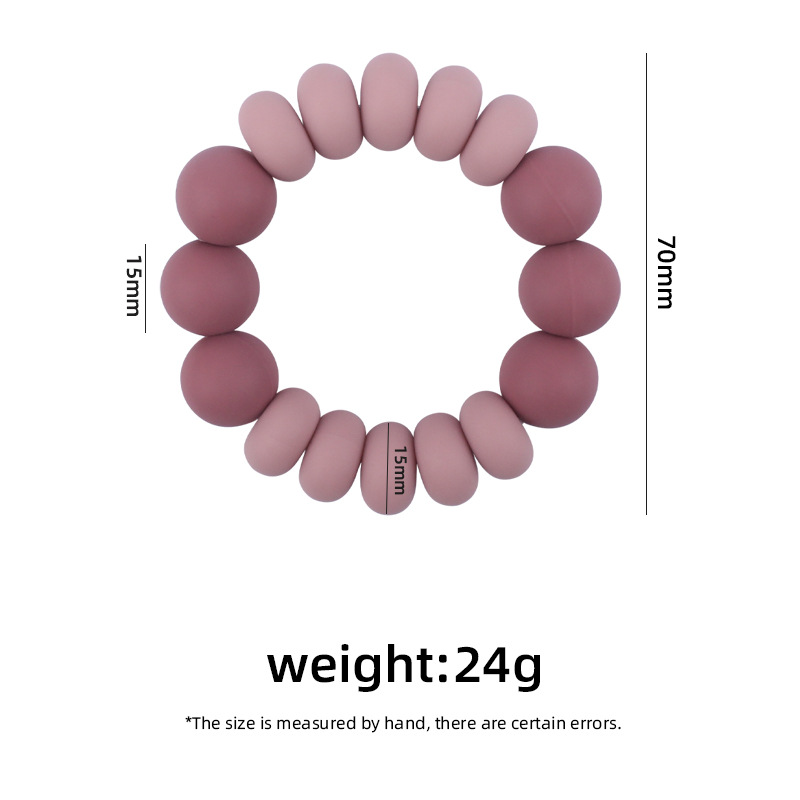 Nuevo bebé suministros espaciador cuentas mordedor pulsera bebé creativo Cuentas planas de silicona mordedura molar juguete mordedor