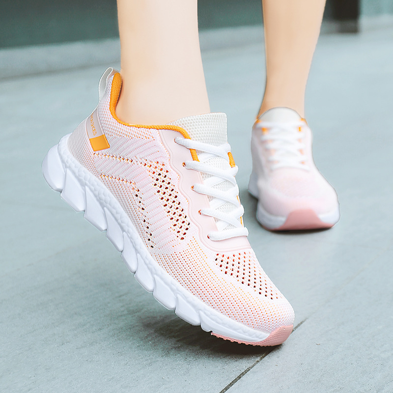 Cross-border plus size sneaker women's 2023 Summer thin hollow mesh breathable running shoes student soft bottom high school entrance examination shoes Cross-border plus size sneaker women's 2023 Summer thin hollow mesh breathable running shoes student soft bottom high school entrance examination shoes