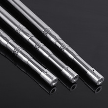 厂家批发抄网杆钓鱼配件不锈钢抄网竿2.1米伸缩定位鱼叉杆摘果杆