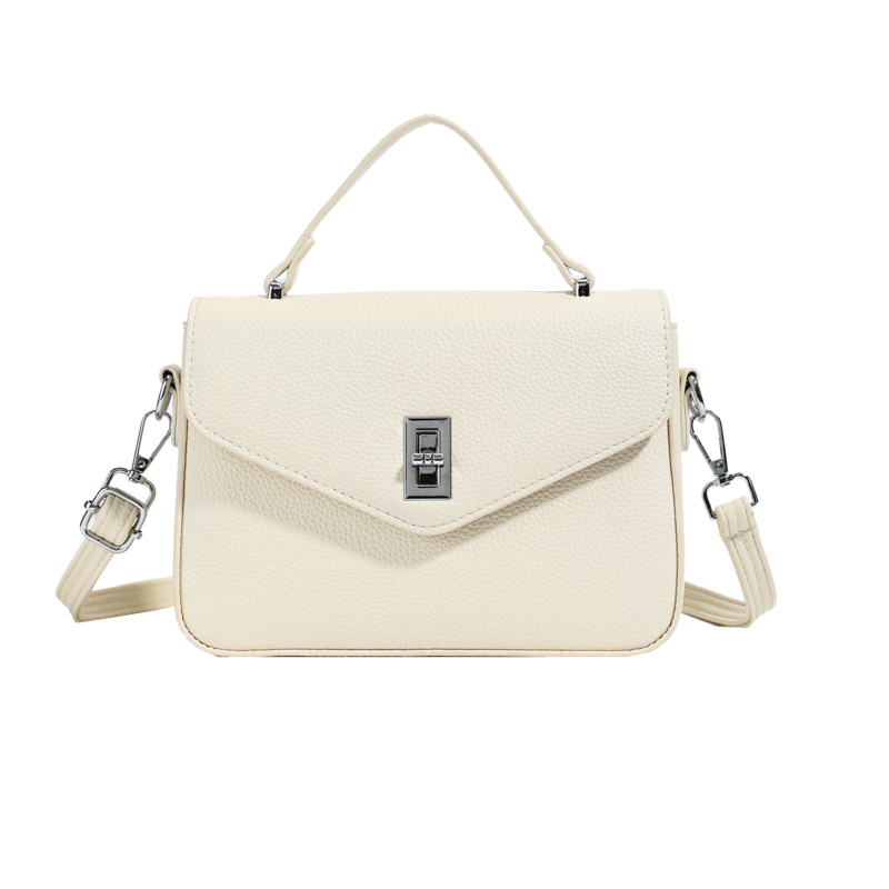 Bolso de moda coreano 2025 primavera y verano nuevo bolso femenino casual con patrón de lichi bolso de hombro simple bolso de mensajero de viaje