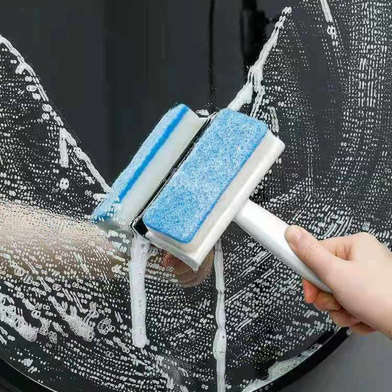 Double -sided glass scraper scraper bathroom bathroom mirror home use window cleaning tool cleansing tool scraper two -in -one