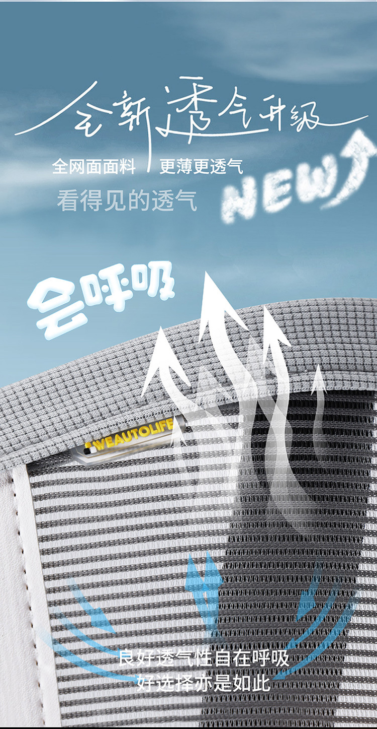 Car Lumbar Support for All Seasons, Anti-Sweat Mesh Breathable Office Sedentary Lumbar Support Cushion, Car Seat Memory Foam Lumbar Support