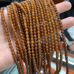 Natural Hetian jade Qinghai material 6m8m10m12m half hole beads factory wholesale