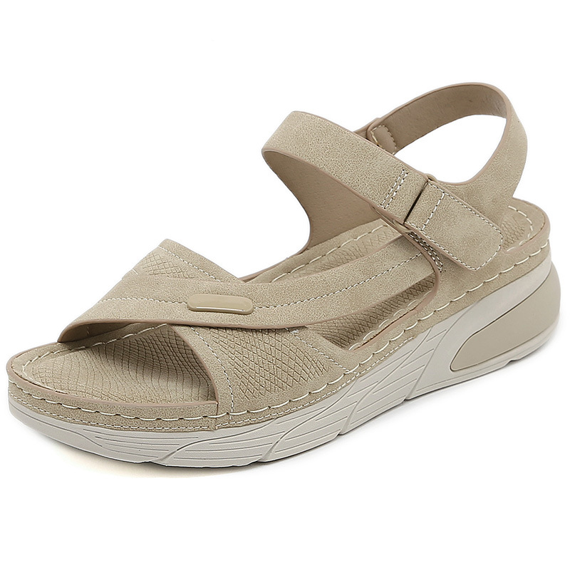 X8275-1 nuevo modelo 2025MD sandalias ligeras deportivas casuales cómodas con suela gruesa, cierre de velcro, costuras, talla grande, zapatos de mujer