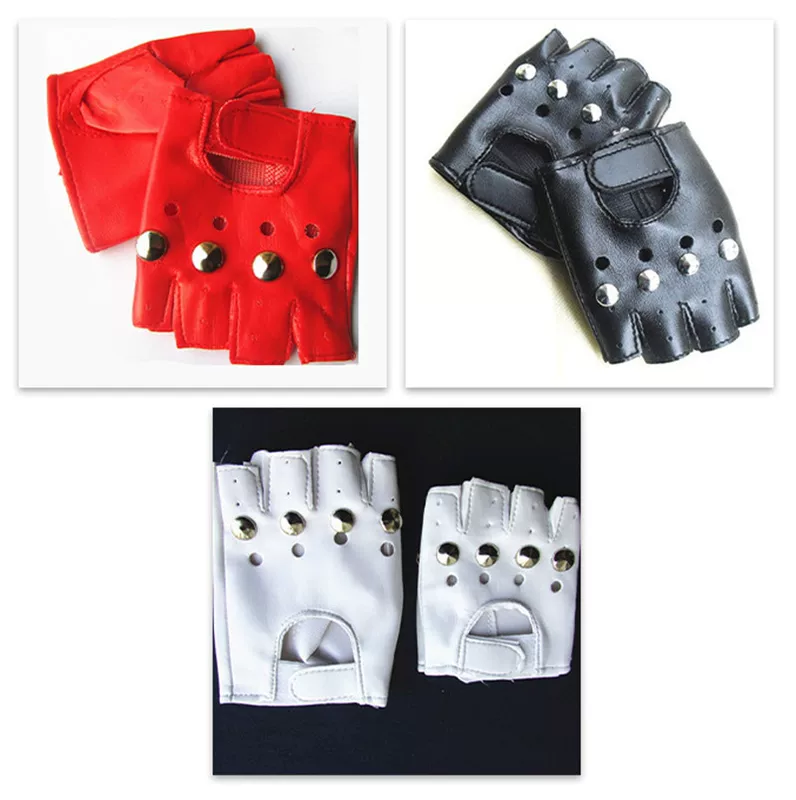 Children's white gloves for early age, fingerless