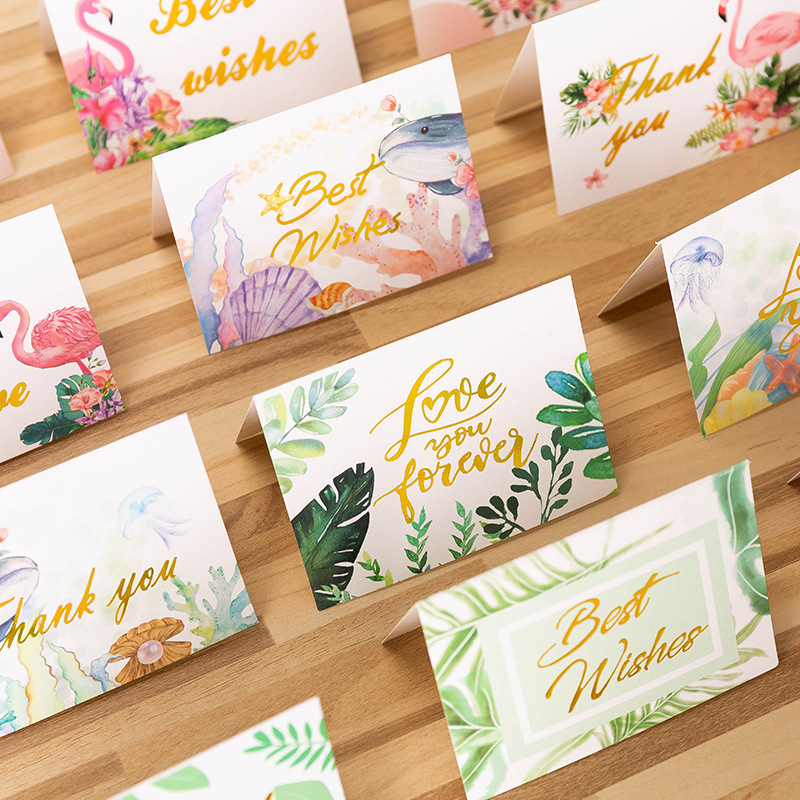 Cross-border minimalist floral gold-foil creative greeting cards, perfect for Valentine's Day, flower shops, birthdays, and expressing gratitude and well wishes Cross-border minimalist floral gold-foil creative greeting cards, perfect for Valentine's Day, flower shops, birthdays, and expressing gratitude and well wishes