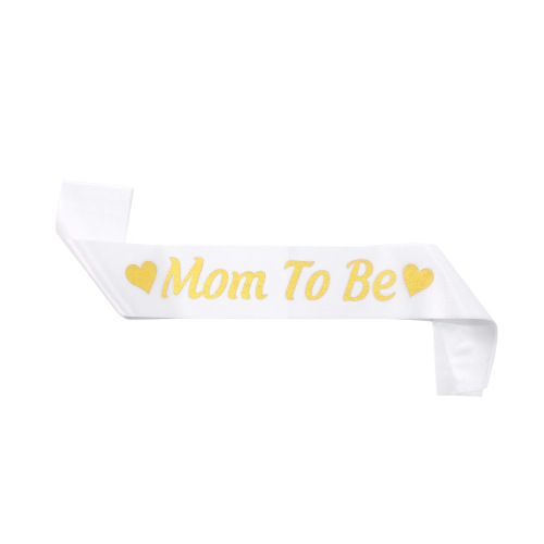 mommy to be expectant mother shoulder strap baby shower party decoration etiquette belt baby shower ribbon