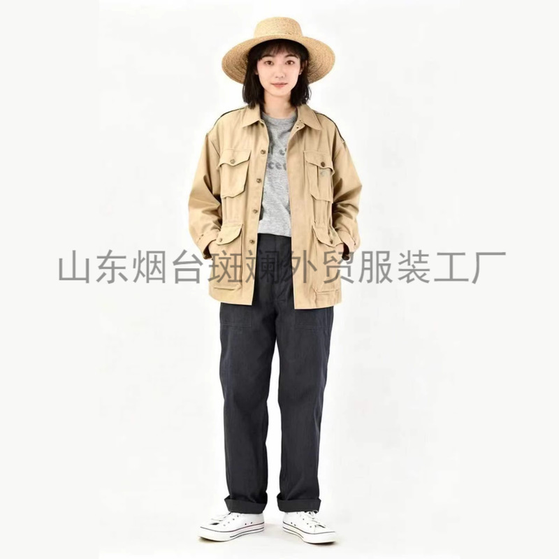 Original Factory Direct Supply of Export Clothing Cc45R Dark Denim Long Pants, Unisex Style with Side Pockets, Denim Workwear