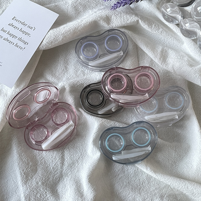 Contact Lens Case Portable Transparent Simple All-In-One Companion Box Contact Lens Double Box No Need to Twist the Lid Kj275 Heart Contact Lens Case Portable Transparent Simple All-In-One Companion Box Contact Lens Double Box No Need to Twist the Lid Kj275 Heart