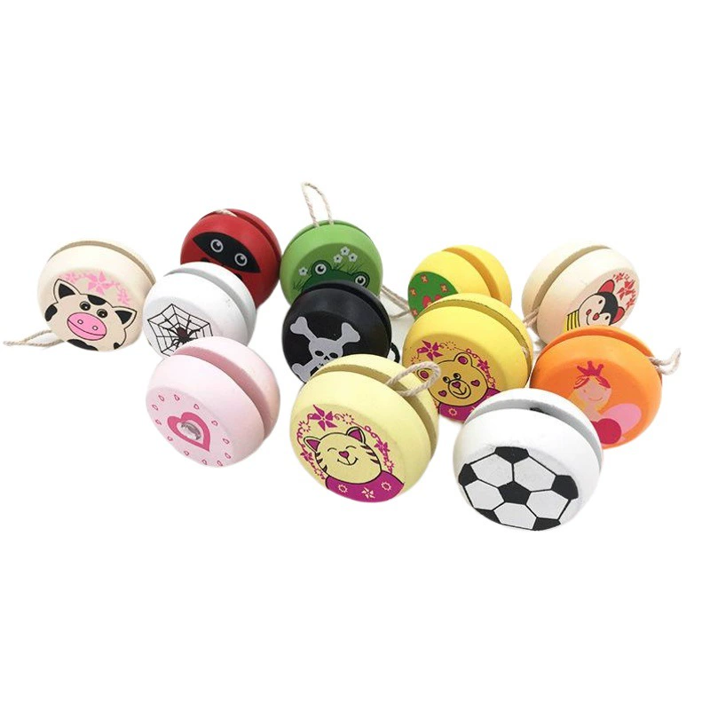 5 см деревянные йо-йо деревянные креативные строительные блоки детские игрушки Русалка Единорог Спорт неторопливо оптом